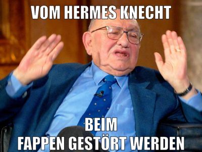 vom hermes knecht beim fappen gestört werden