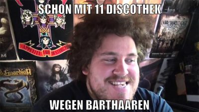 schon mit 11 discothek wegen barthaaren