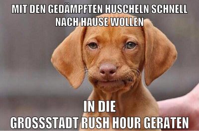 mit den gedämpften huscheln schnell nach hause wollen in die großstadt rush hour geraten