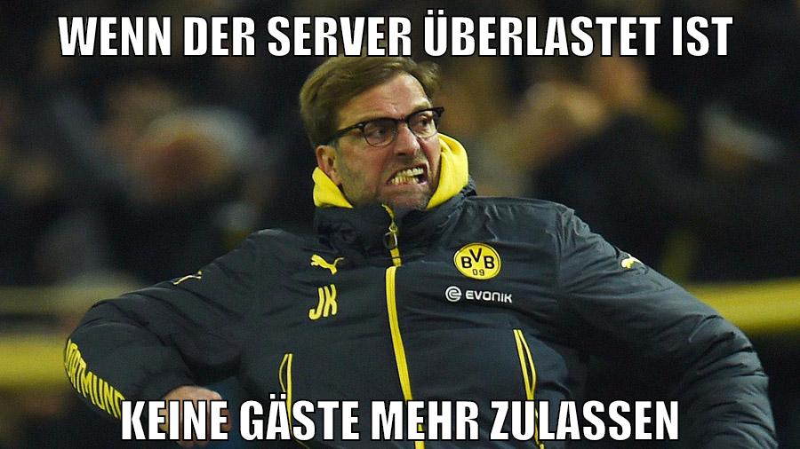 wenn der server überlastet ist keine gäste mehr zulassen