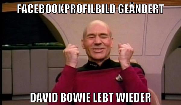 facebookprofilbild GEÄNDERT DAVID BOWIE LEBT WIEDER