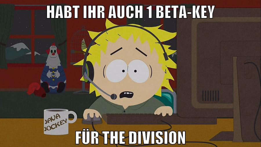 habt ihr auch 1 beta-key für the division