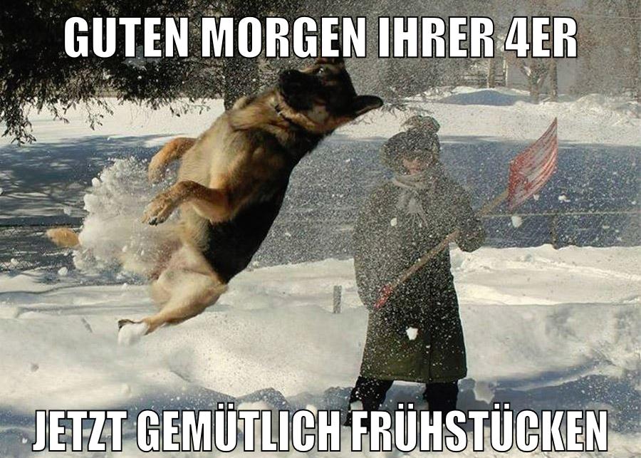 guten morgen ihrer 4er jetzt gemütlich frühstücken