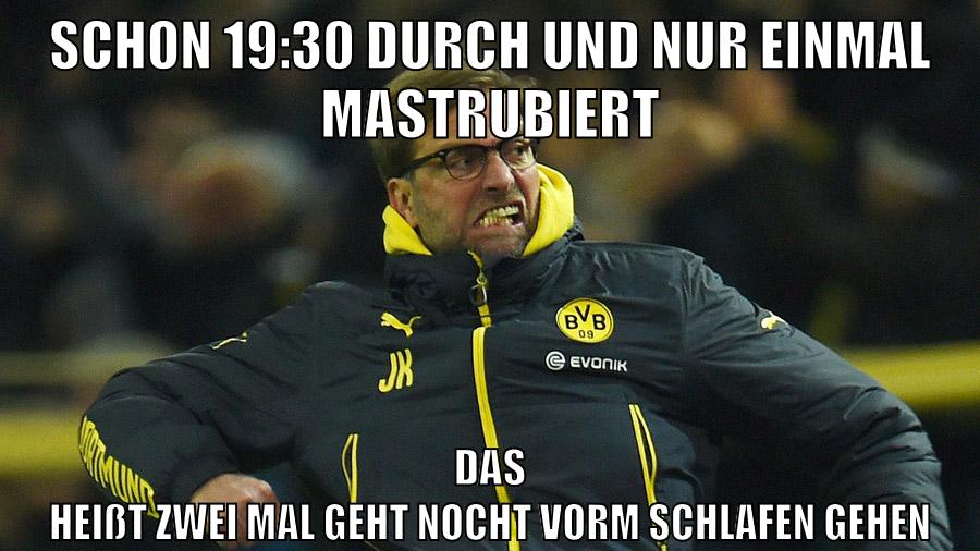 schon 19:30 durch und nur einmal mastrubiert das heißt zwei mal geht nocht vorm schlafen gehen