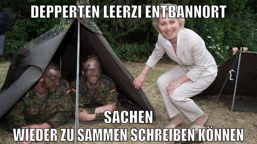 DEPPERTEN LEERZI ENTBANN0RT SACHEN WIEDER ZU SAMMEN SCHREIBEN KÖNNEN