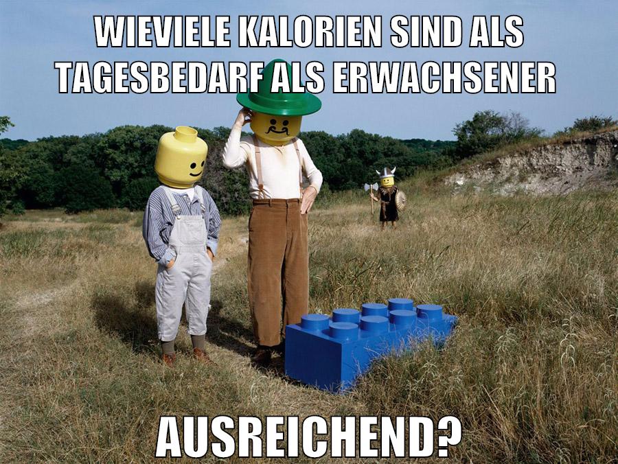 Wieviele Kalorien sind als Tagesbedarf als Erwachsener ausreichend?