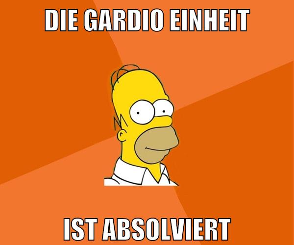 die gardio einheit ist absolviert