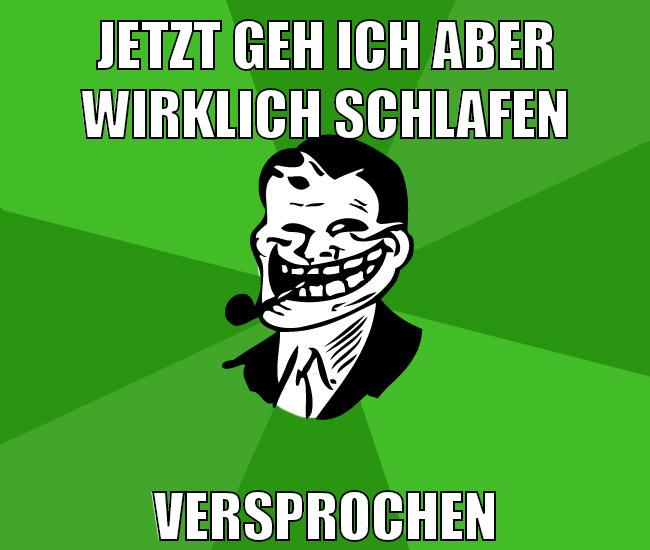 jetzt geh ich aber wirklich schlafen versprochen