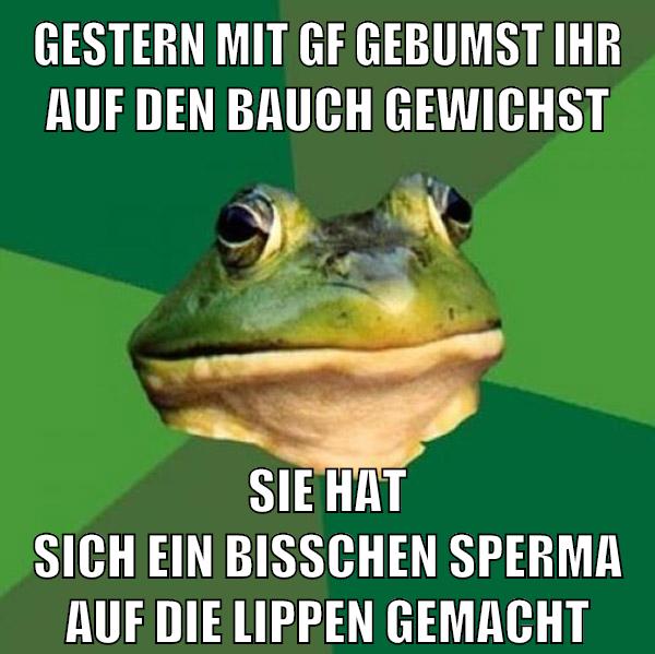 gestern mit gf gebumst ihr auf den bauch gewichst Sie hat sich ein bisschen sperma auf die lippen gemacht