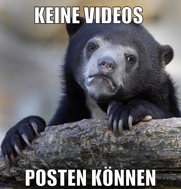 keine videos POSTEN KÖNNEN