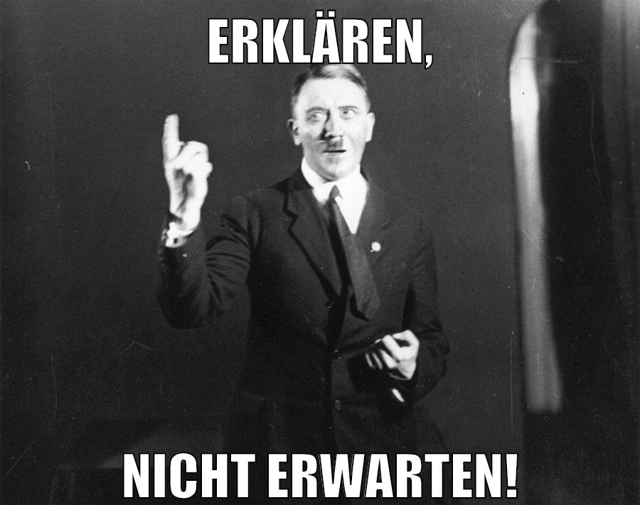 erklären, nicht erwarten!