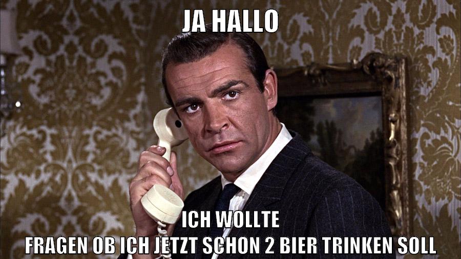 ja hallo ich wollte fragen ob ich jetzt schon 2 bier trinken soll