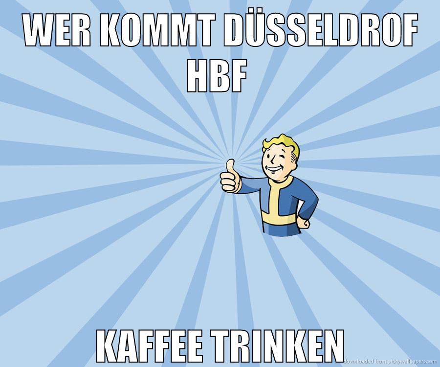 wer kommt düsseldrof HBF Kaffee trinken