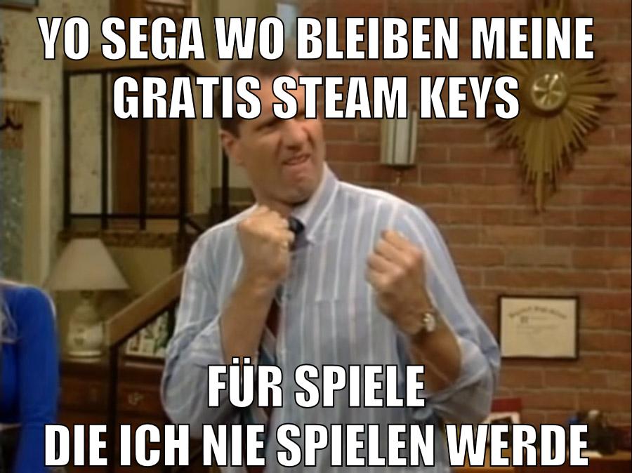 yo sega wo bleiben meine gratis steam keys für spiele die ich nie spielen werde