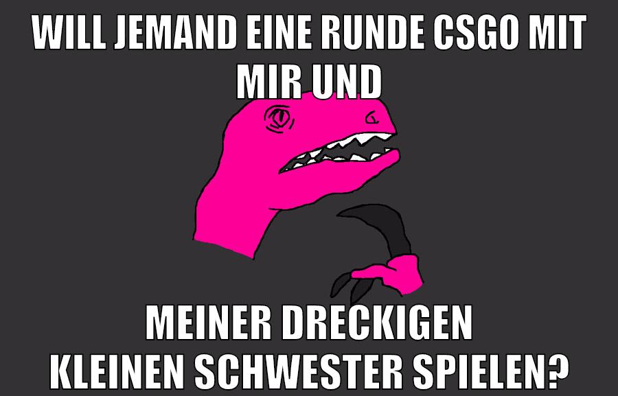 will jemand eine runde csgo mit mir und meiner dreckigen kleinen schwester spielen?