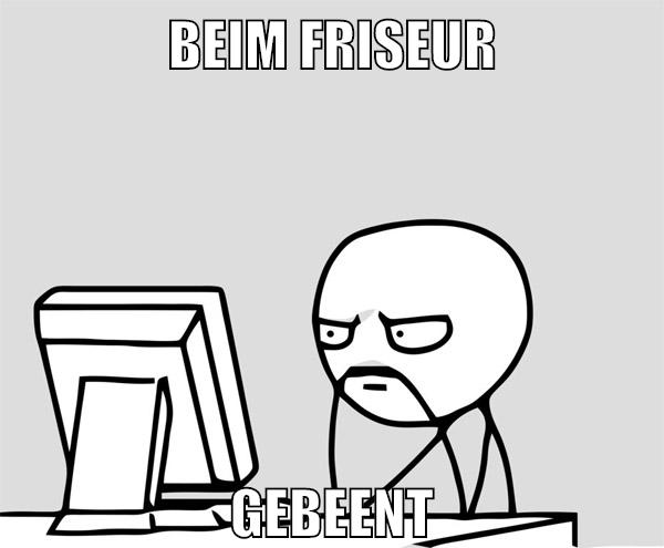 beim friseur gebeent