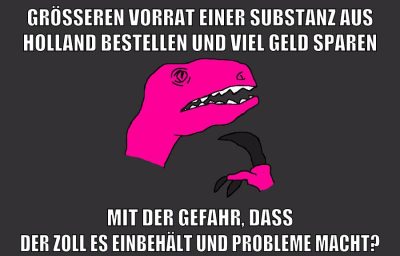 größeren vorrat einer substanz aus holland bestellen und viel geld sparen mit der gefahr, dass der zoll es einbehält und probleme macht?
