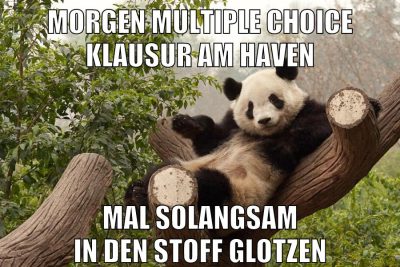 Morgen multiple choice klausur am haven mal solangsam in den stoff glotzen