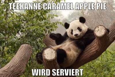 Teekanne Caramel Apple Pie wird serviert