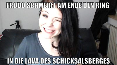 frodo schmeißt am ende den ring in die lava des schicksalsberges