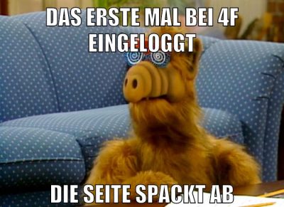 Das erste mal bei 4f eingeloggt die Seite spackt ab
