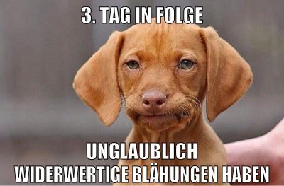 3. tag in folge unglaublich widerwertige blähungen haben