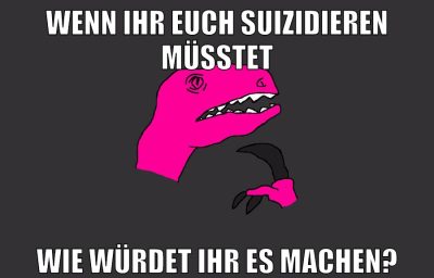 wenn ihr euch suizidieren müsstet wie würdet ihr es machen?