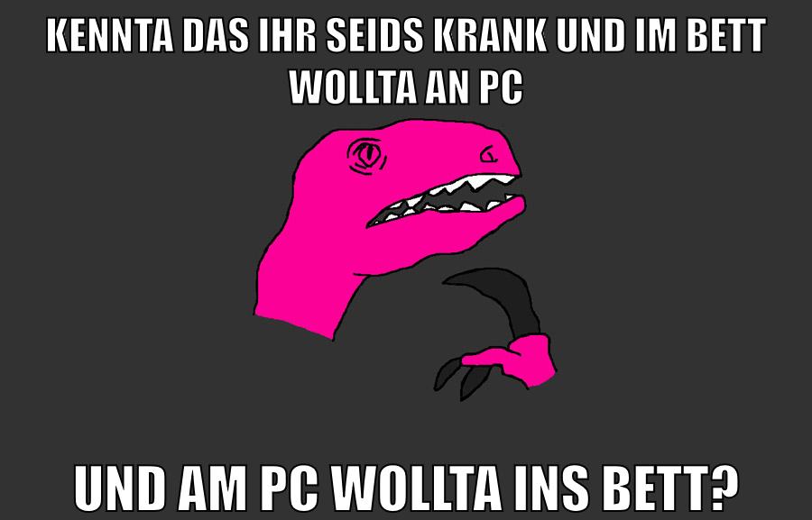 KENNTA DAS IHR SEIDS KRANK UND IM BETT WOLLTA AN PC UND AM PC WOLLTA INS BETT?