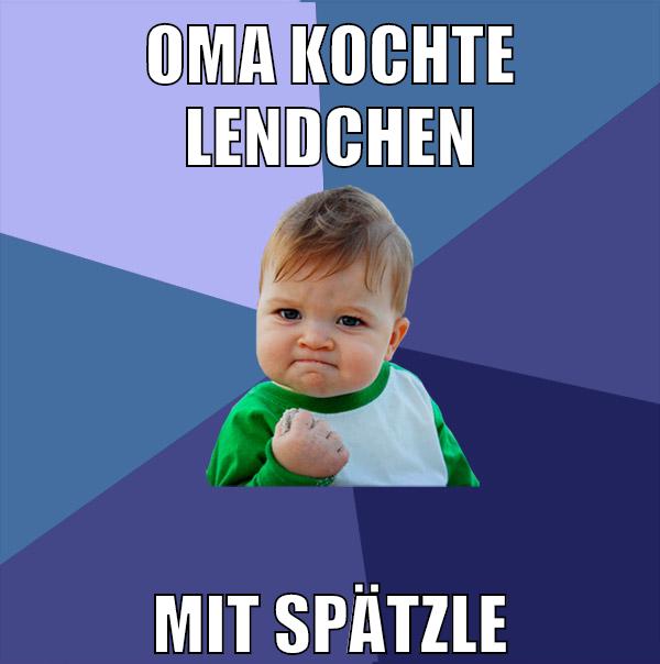 oma kochte lendchen mit spätzle