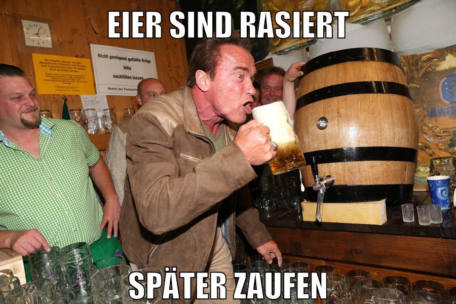 eier sind rasiert später zaufen