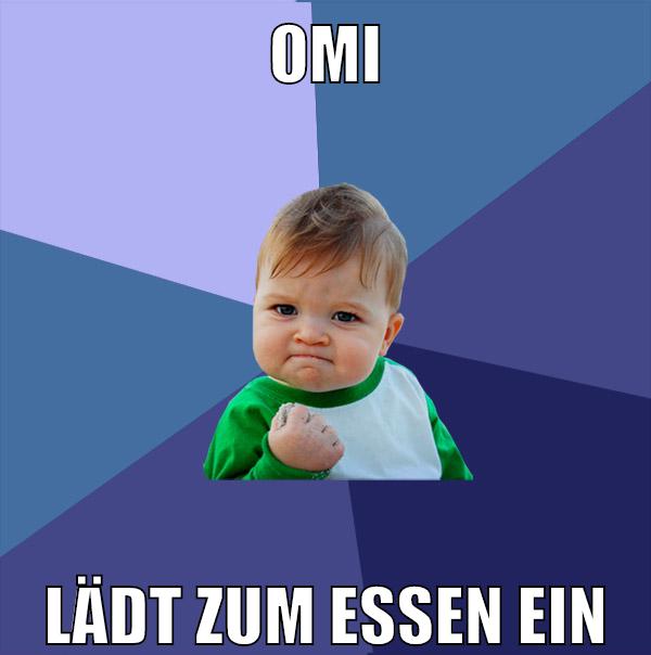 omi lädt zum essen ein