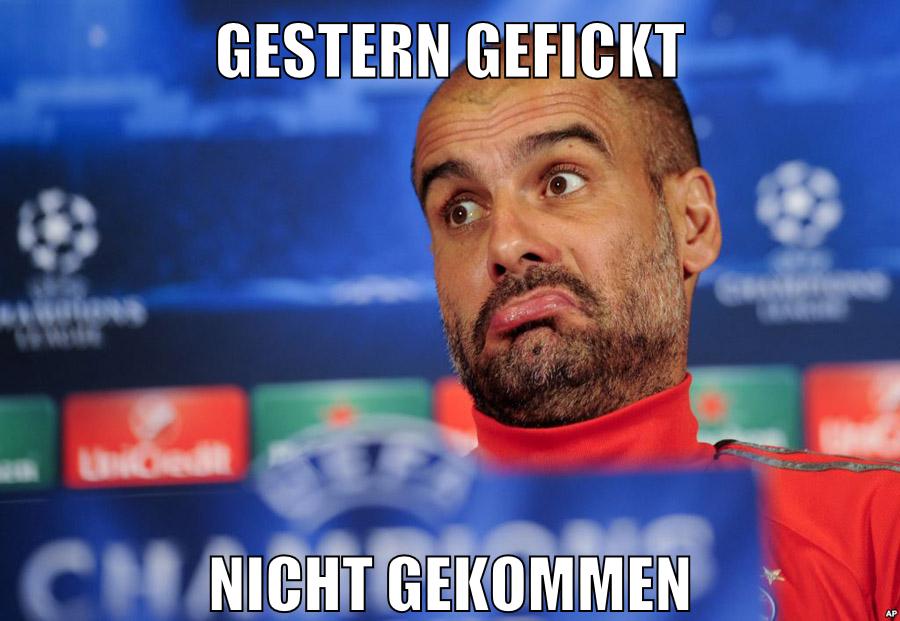 GESTERN GEFICKT NICHT GEKOMMEN