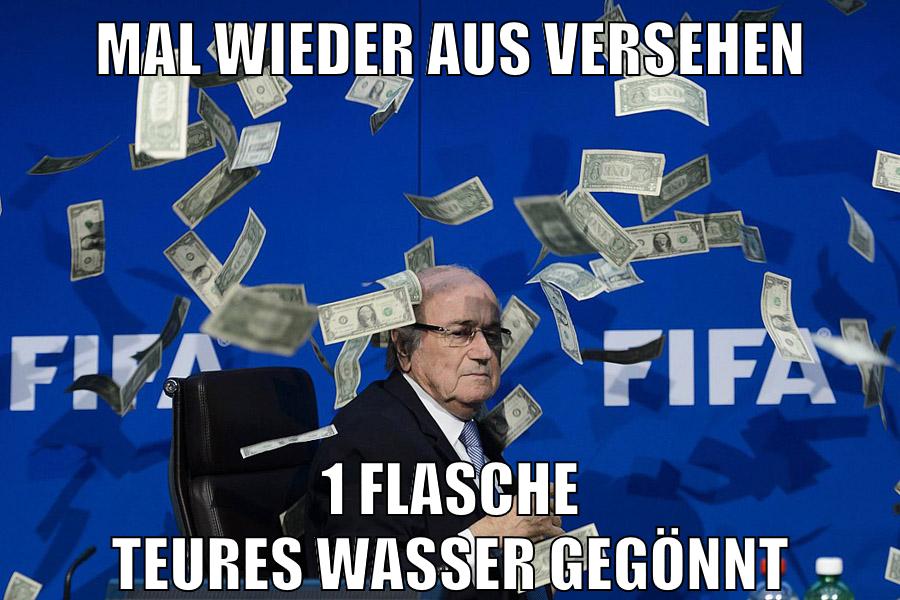 mal wieder aus versehen 1 flasche teures wasser gegönnt