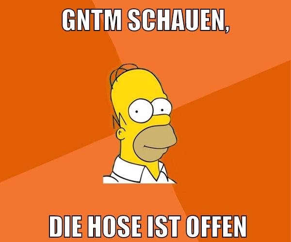 gntm schauen, die hose ist offen