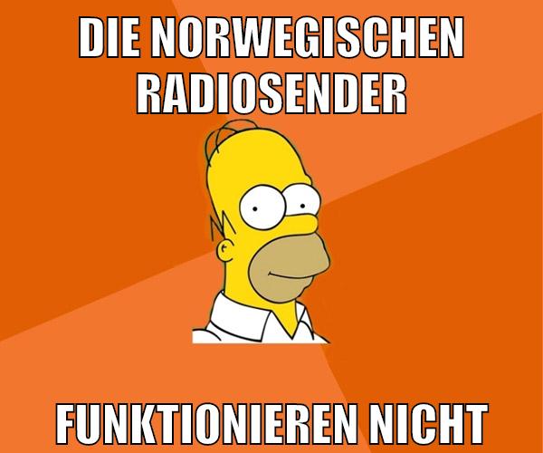die norwegischen radiosender funktionieren nicht