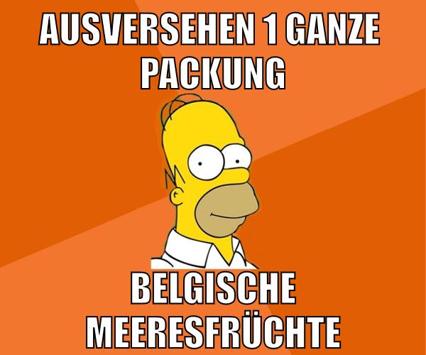 ausversehen 1 ganze  packung belgische meeresfrüchte