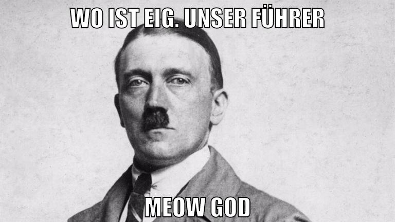 wo ist eig. unser führer meow god