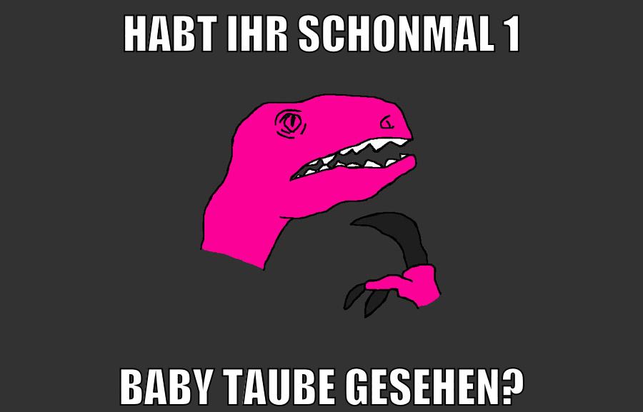 habt ihr schonmal 1 baby taube gesehen?