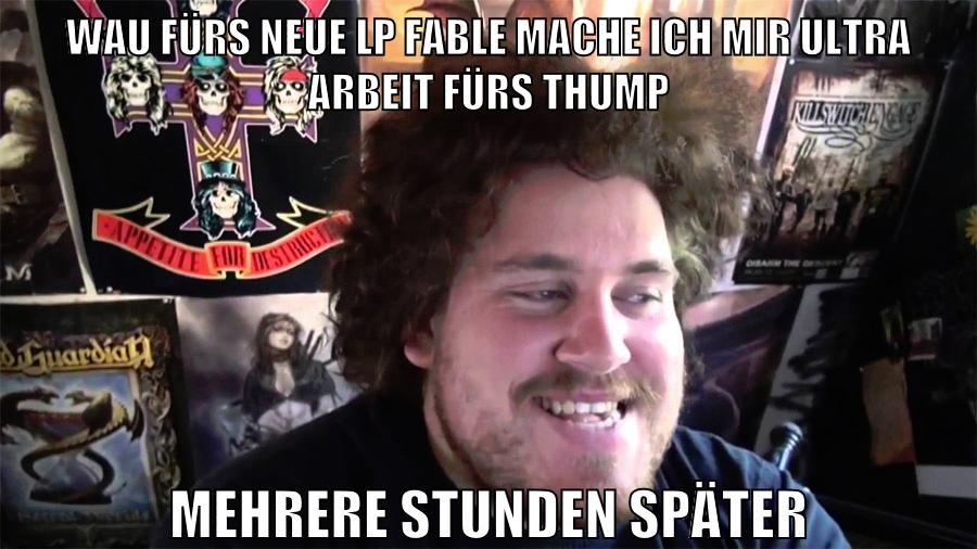 Wau fürs neue LP fable mache ich mir ultra arbeit fürs Thump mehrere stunden später