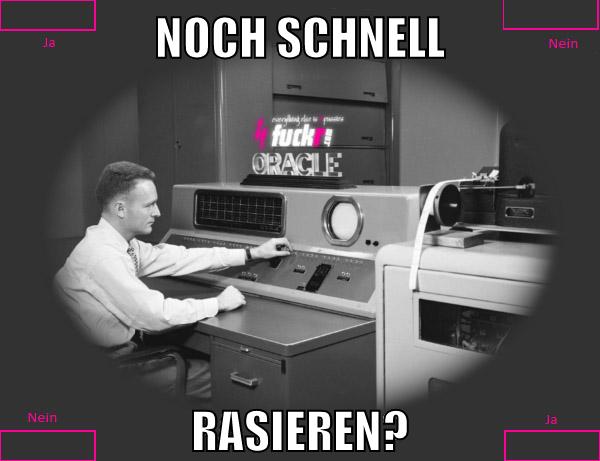 noch schnell rasieren?