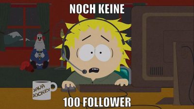 noch keine 100 follower