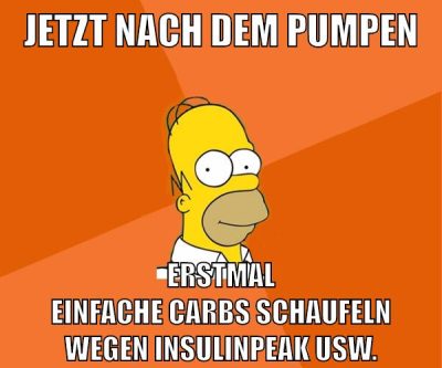 jetzt nach dem pumpen erstmal einfache carbs schaufeln wegen insulinpeak usw.