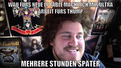 Wau fürs neue LP fable mache ich mir ultra arbeit fürs Thump mehrere stunden später