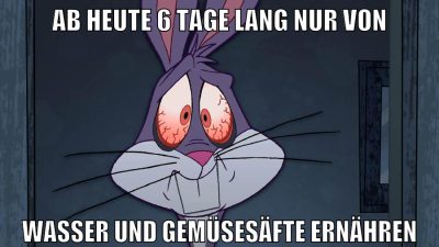 AB HEUTE 6 TAGE LANG nur von WASSER UND GEMÜSESÄFTE ERNÄHREN