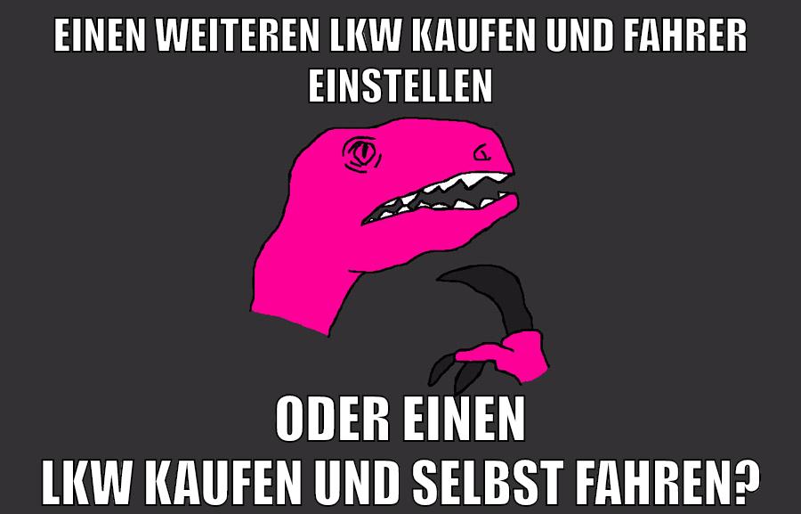einen weiteren lkw kaufen und fahrer einstellen oder einen lkw kaufen und selbst fahren?