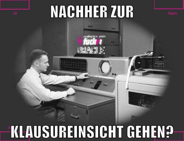 NACHHER ZUR KLAUSUREINSICHT GEHEN?