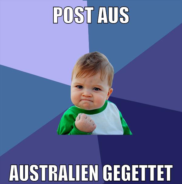 post aus australien gegettet