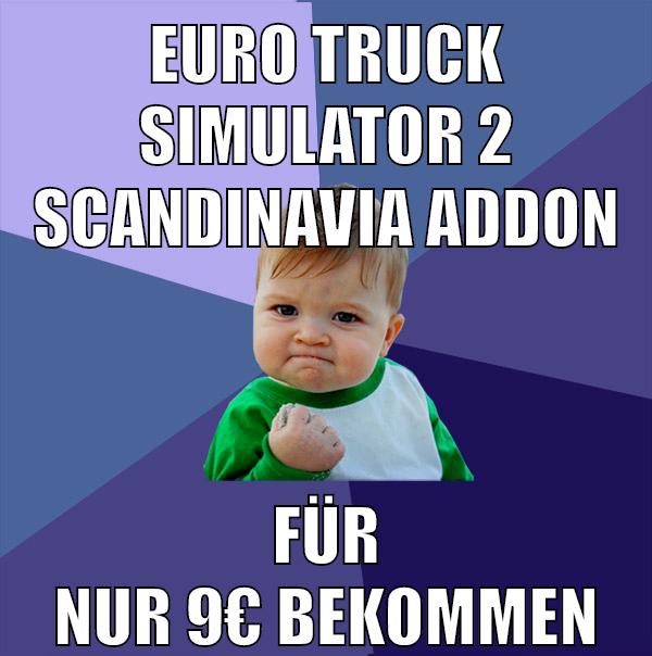 euro truck simulator 2 scandinavia addon für nur 9€ bekommen