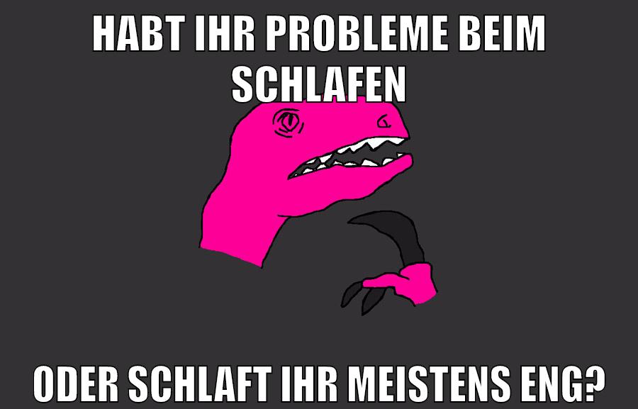 HABT IHR PROBLEME BEIM SCHLAFEN ODER SCHLAFT IHR MEISTENS ENG?