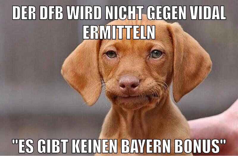 der dfb wird nicht gegen vidal ermitteln "es gibt keinen bayern bonus"